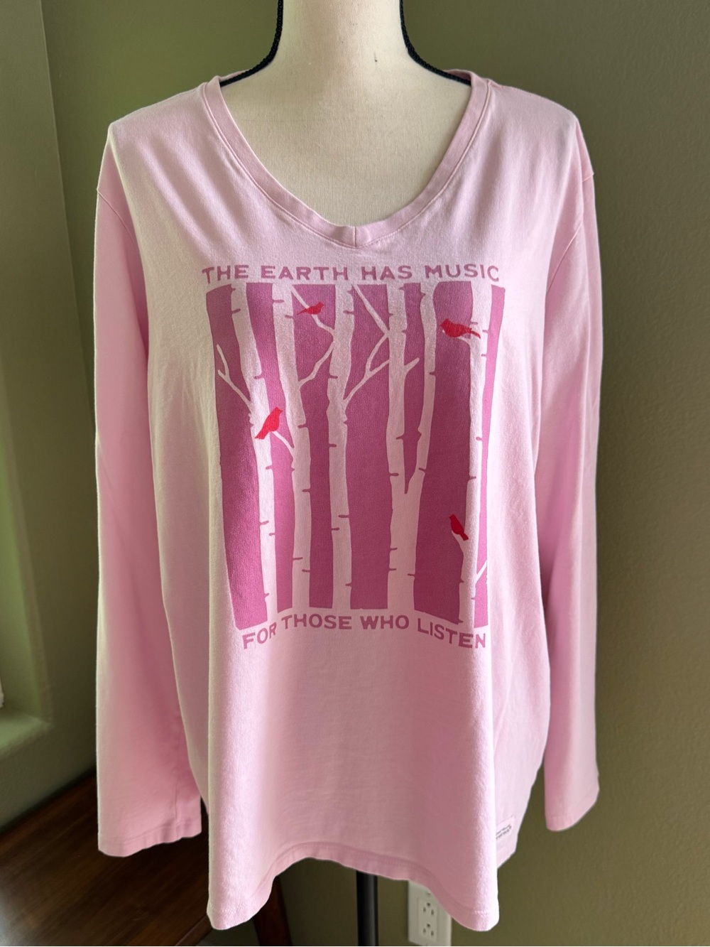Life is Good Long Sleeve Crusher Vee Tee